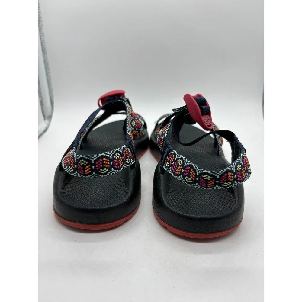 CHACO Women's 'Z/2 Classic Sandals Navy Pink Geometric Print Sz 6